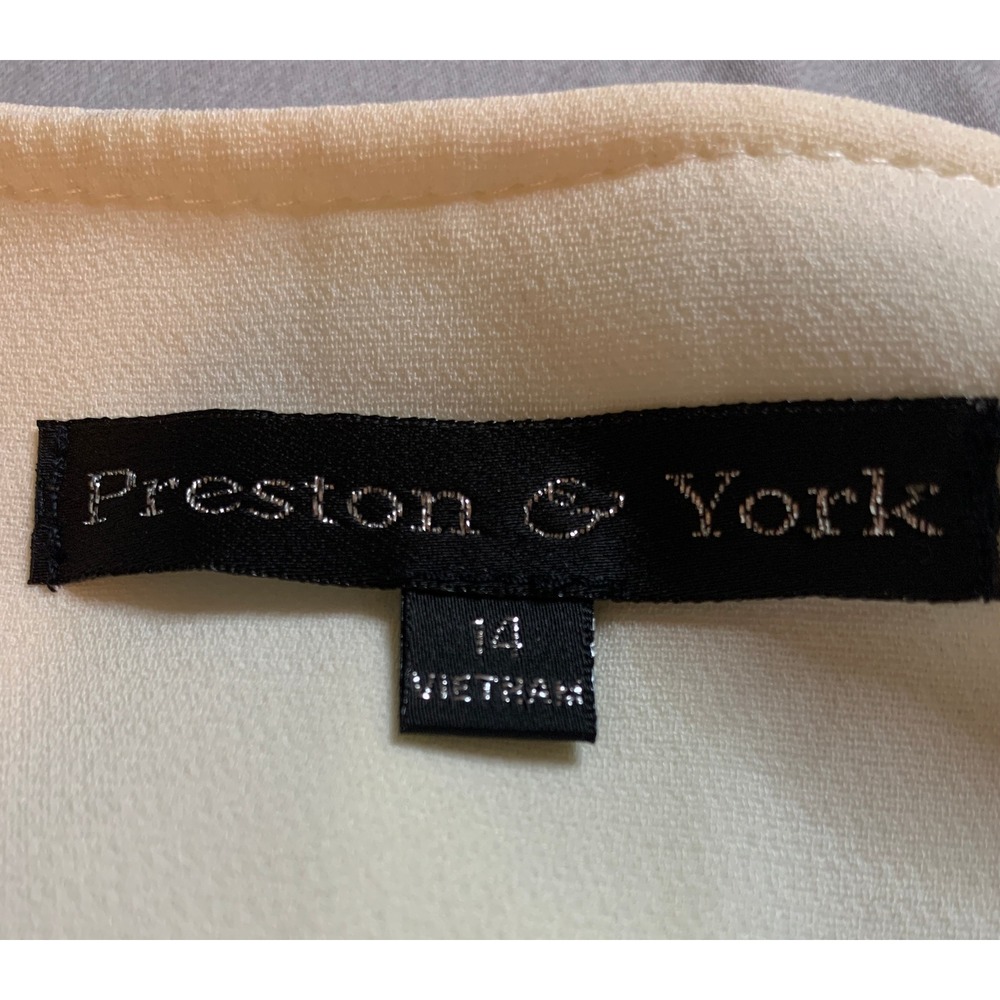 Preston & York Womens White Cropped Jacket Blazer‎ Open Front Size 14 - Picture 2 of 7